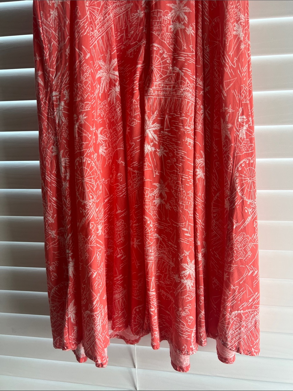 Old Navy Coral Pink Printed Midi Sundress Size S - Picture 5 of 6